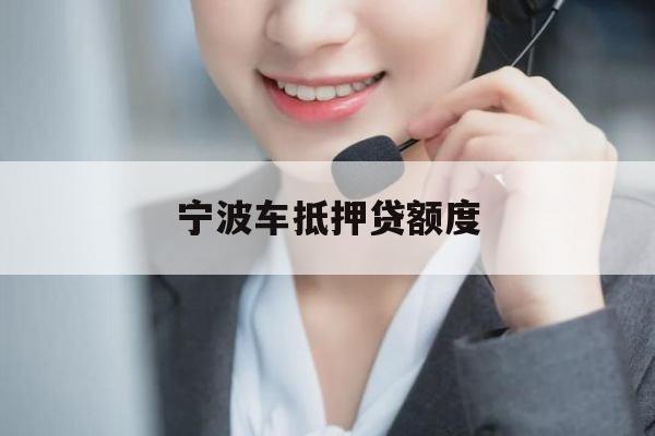 宁波车抵押贷额度