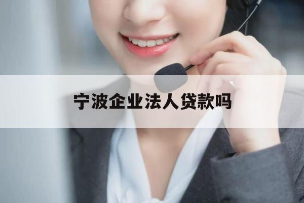 宁波企业法人贷款吗